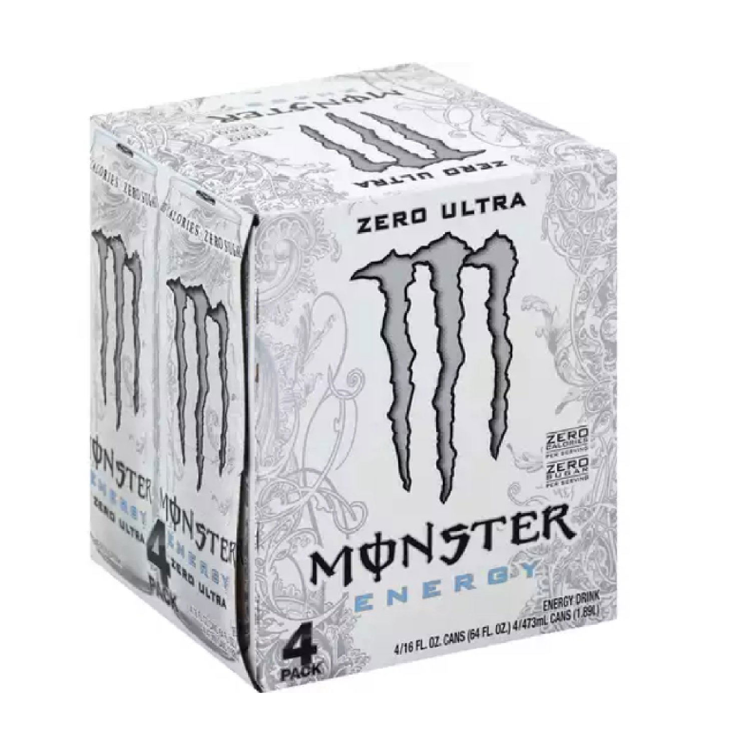 Monster Zero Ultra Energy Drink, Cans (Pack of 4) - Foodland