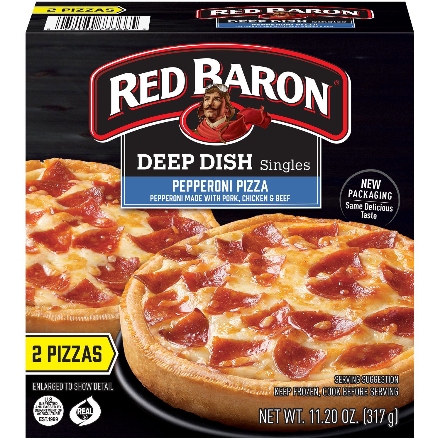 Red Baron Deep Dish Singles Pizza, Pepperoni - Foodland