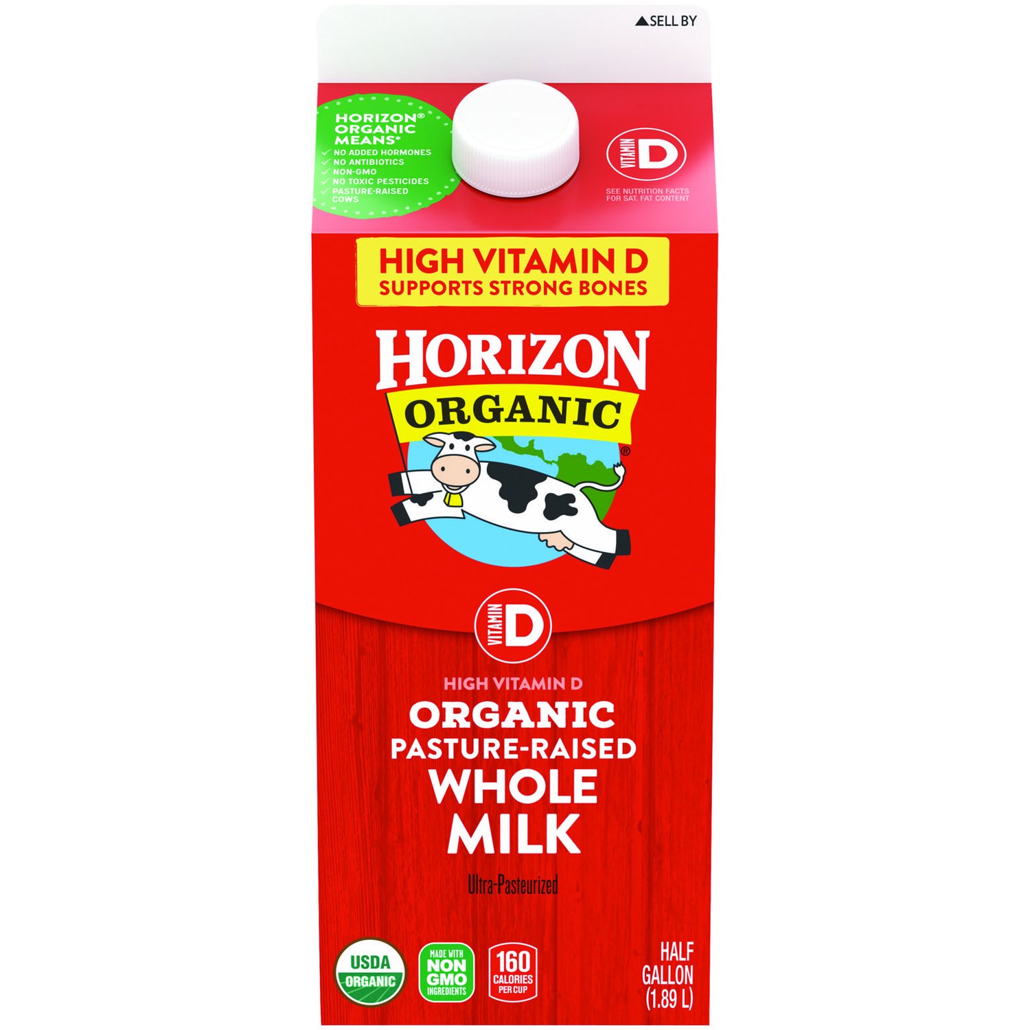 Clover Vitd Whole Milk Jug - Half Gallon - andronicos