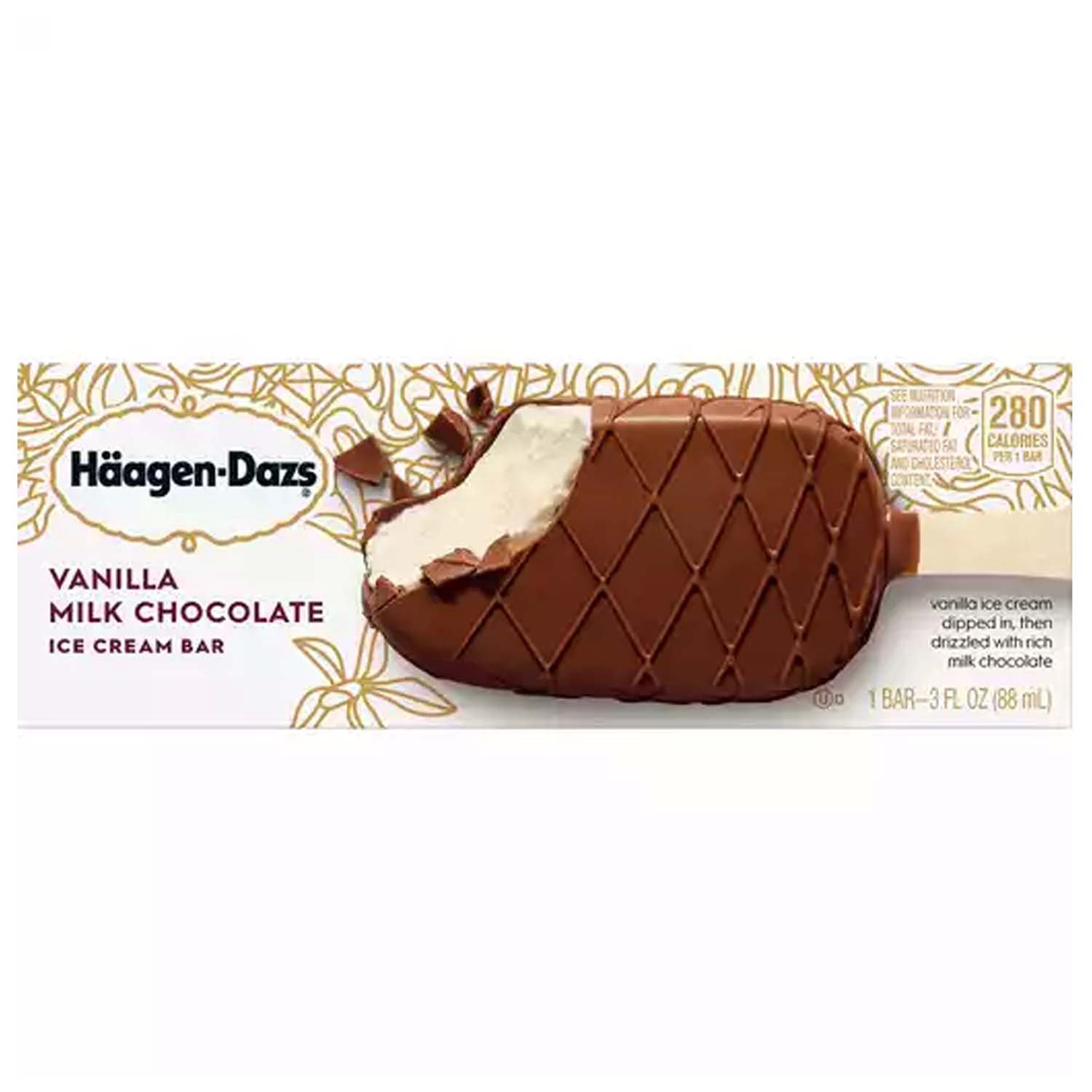 Haagen-Dazs Vanilla Milk Chocolate Ice Cream Bar - Foodland