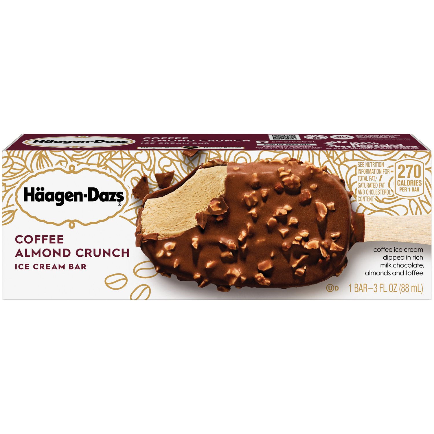 Haagen-Dazs Ice Cream Bars, Coffee Almond - Foodland