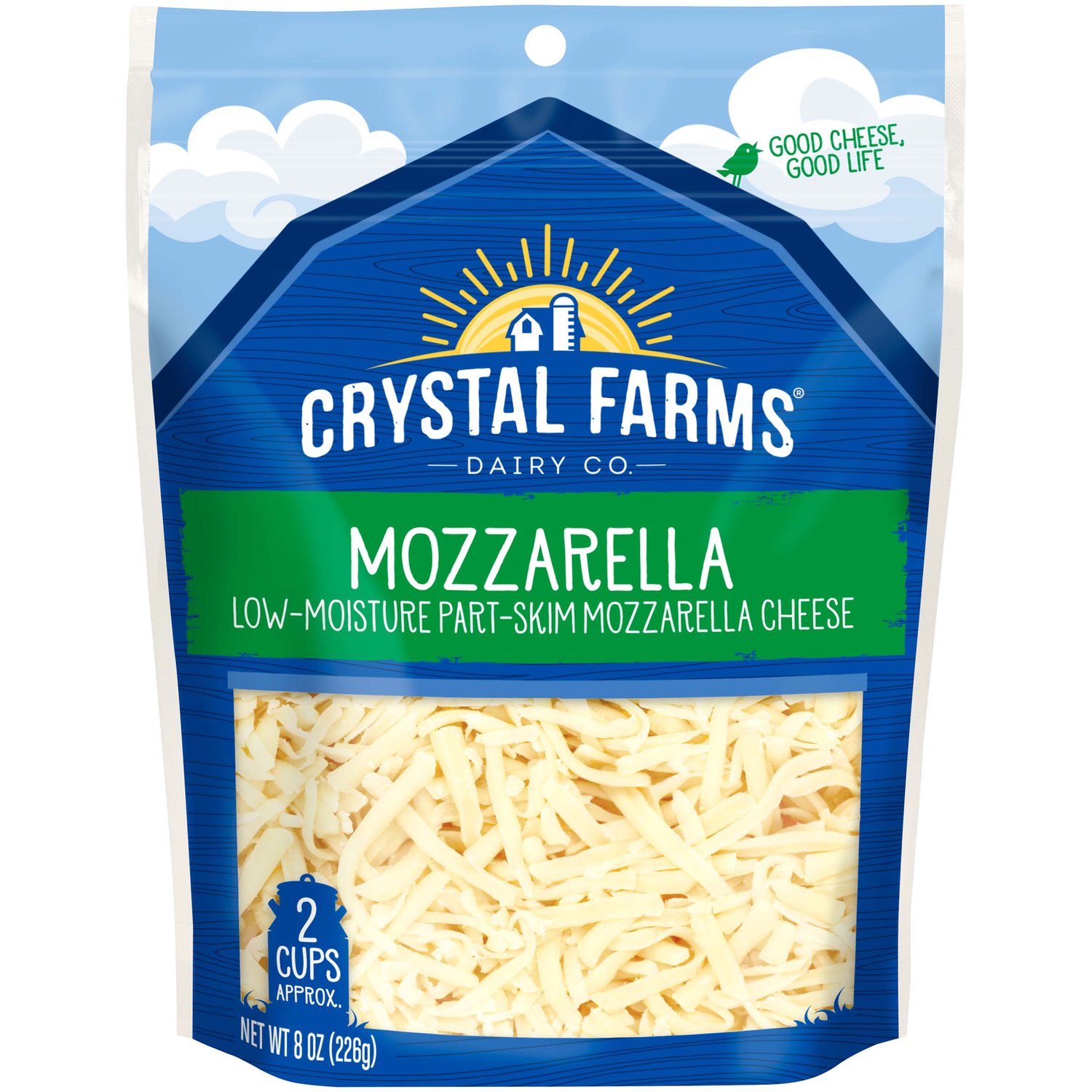 Crystal Farms Shredded Mozzarella Cheese - Foodland