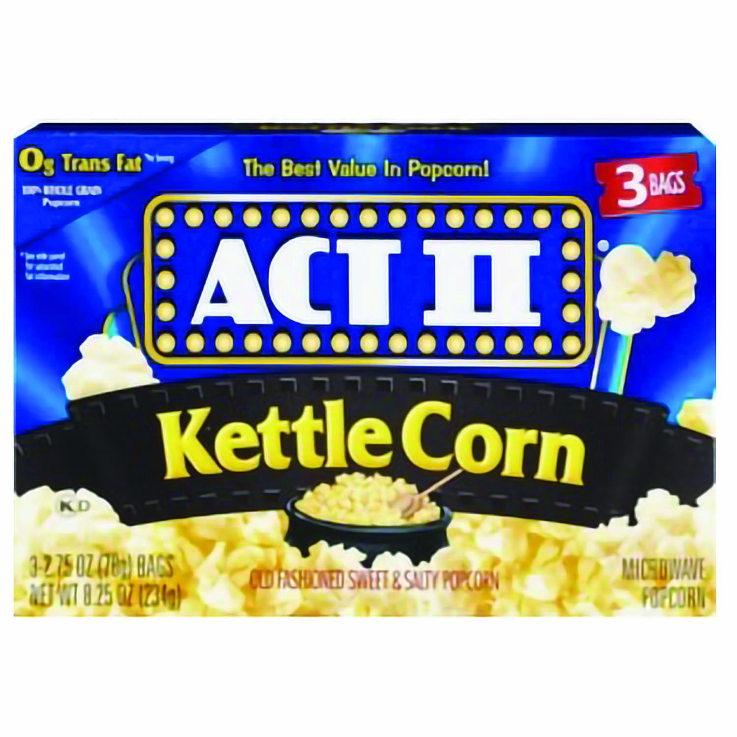 Act II Microwave Popcorn, Kettle Corn - Foodland