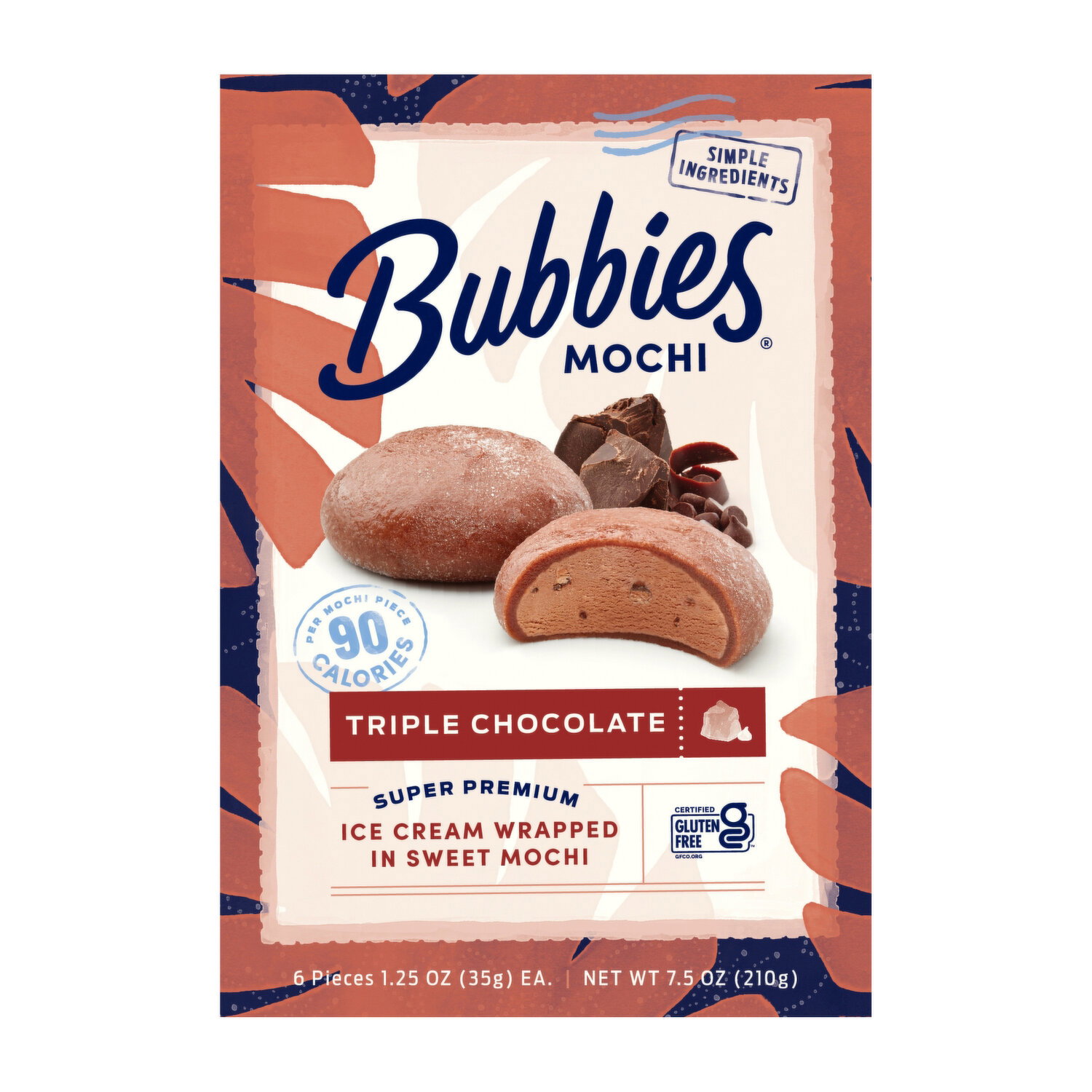 Bubbies Mochi Ice Cream, Triple Chocolate - Foodland