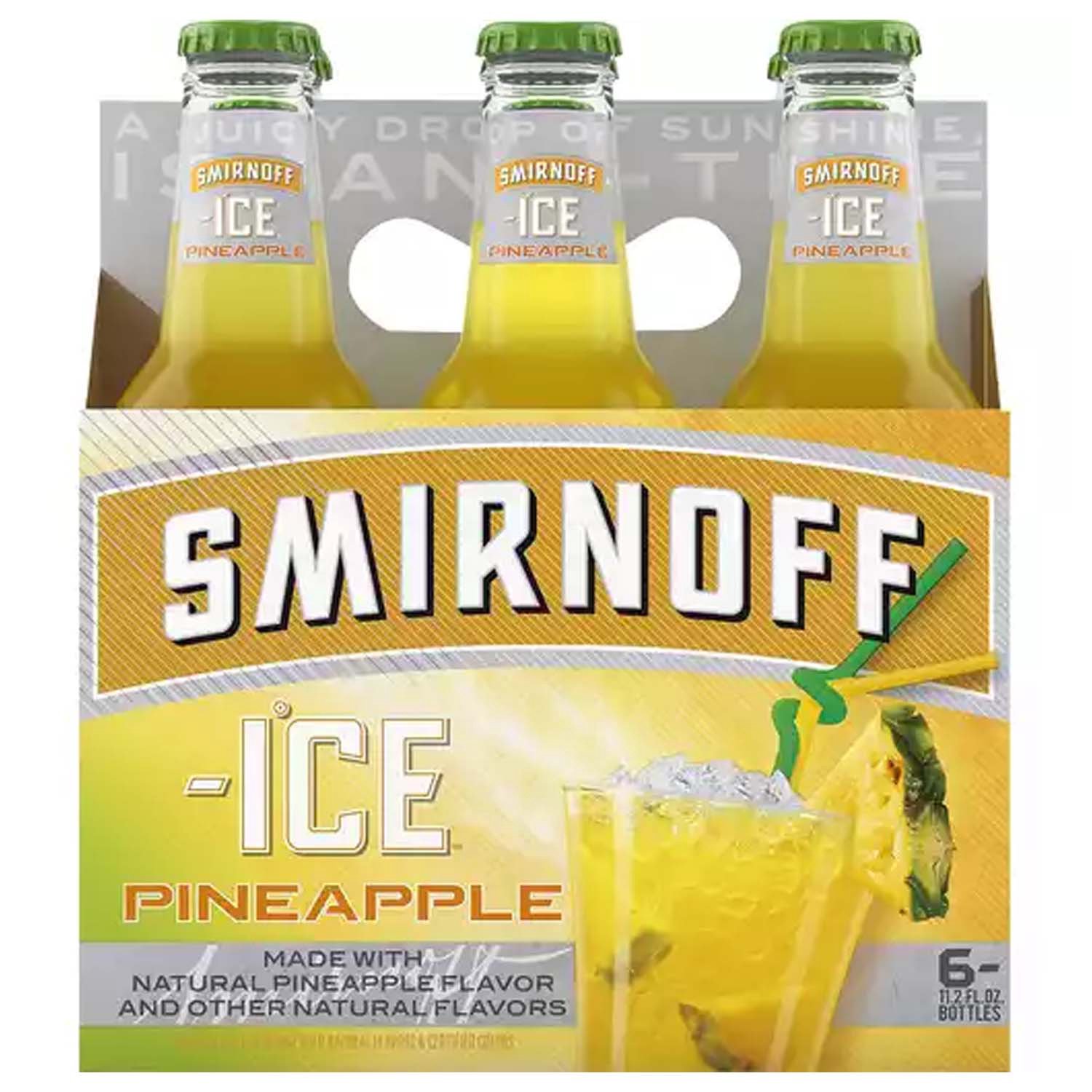 Smirnoff Ice, Pineapple, Bottles (Pack of 6) - Foodland, image size:1500x1500