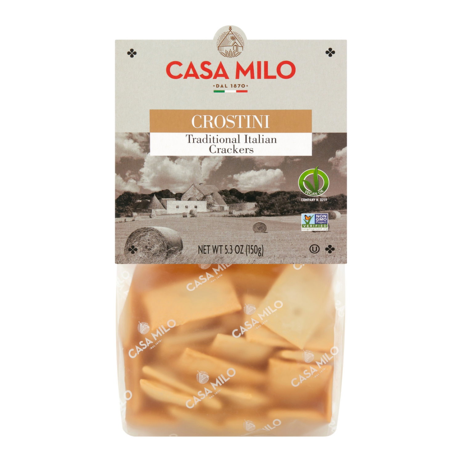 イタリア製　ナツジ　ロギンズ Casa Milo Crostini Traditional Italian Crackers - Foodland