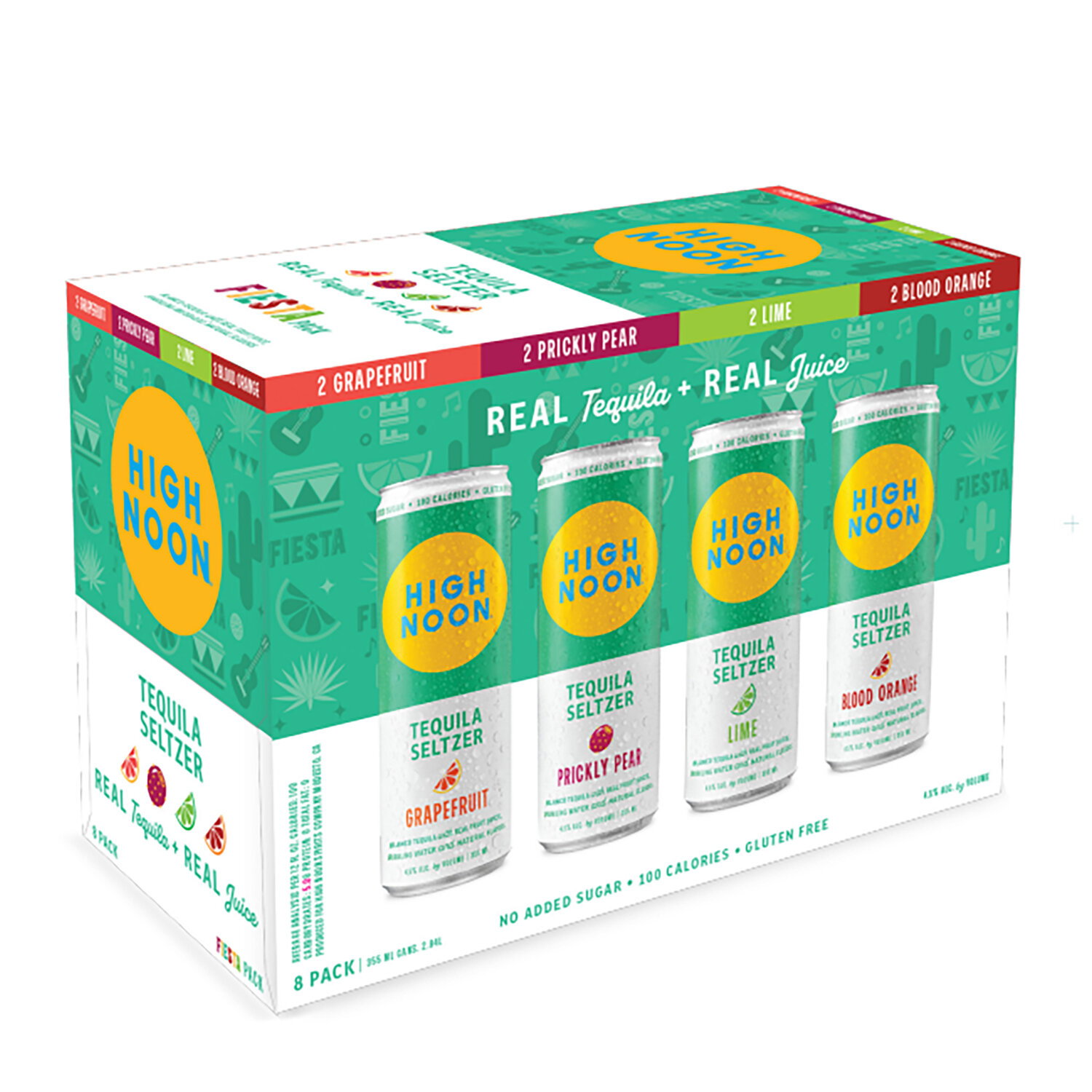 High Noon Fiesta Tequila Seltzer Variety Pack (8-pack) - Foodland
