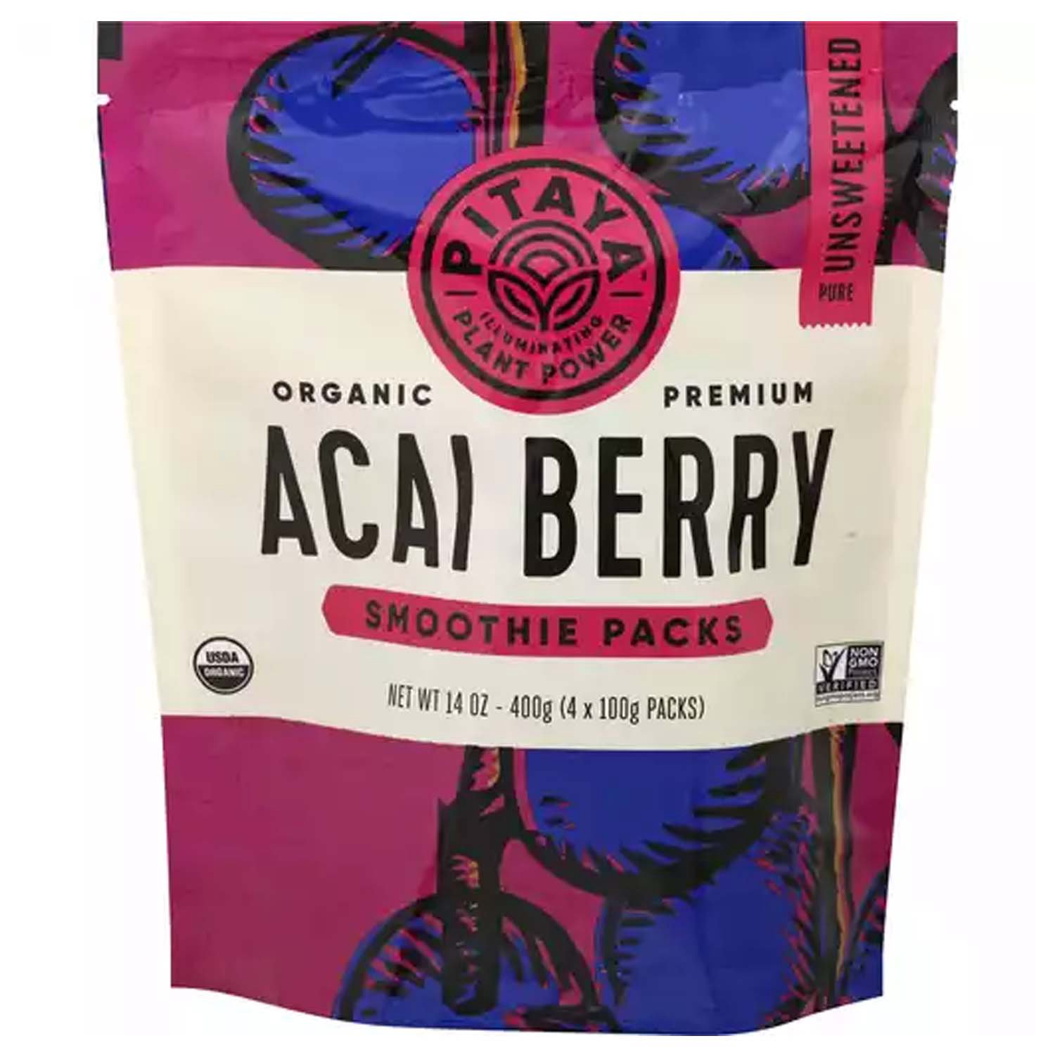苺　0417 Pitaya Organic Smoothie Packs, Acai Berry, Unsweetened - Foodland