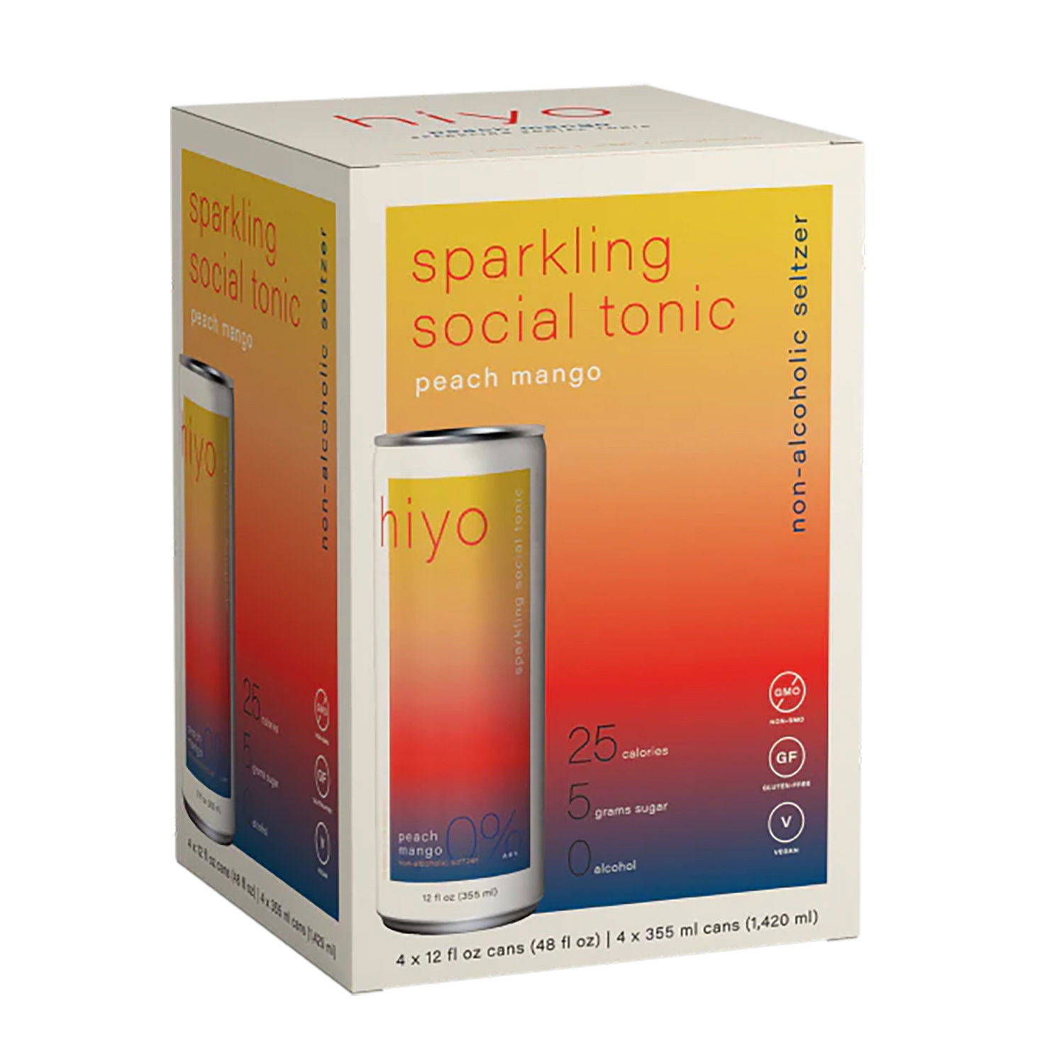 Hiyo Peach Mango Seltzer (4-pack) - Foodland