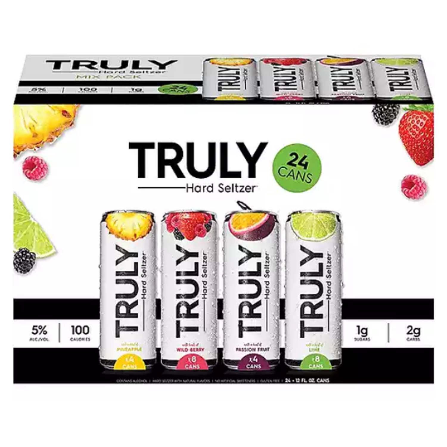 Truly Lemonade Seltzer, Variety Pack, Cans (Pack of 12) - Foodland