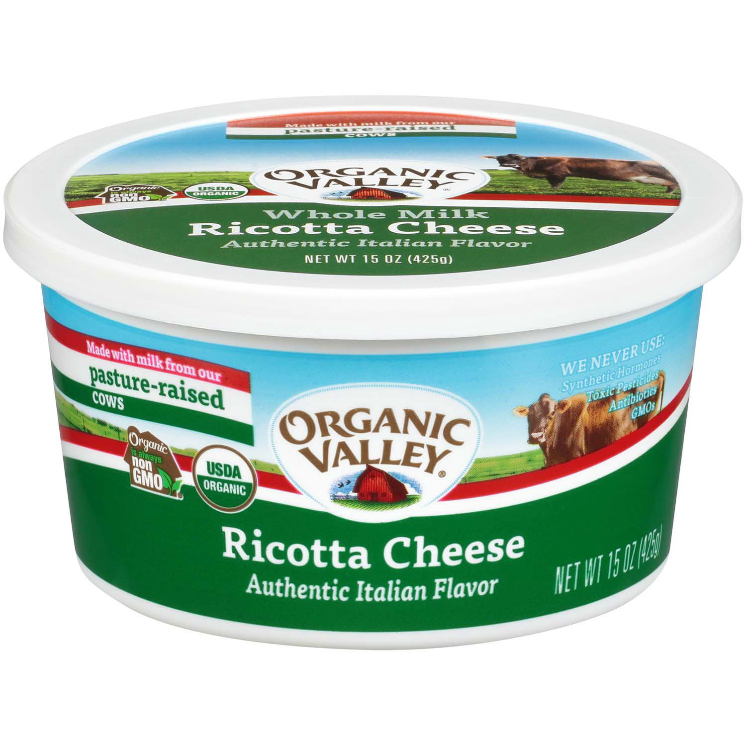 Organic Valley Ricotta Cheese, Whole Milk - Foodland